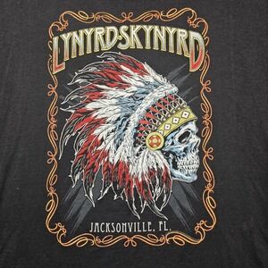 Lynyrd Skynyrd Jacksonville‎ FL Skull Graphic T-Shirt Men's XL Black Live Nation
